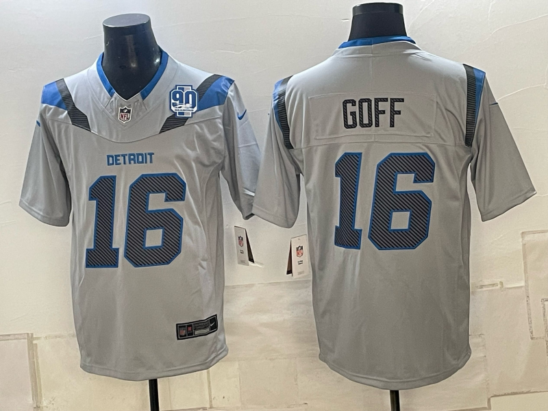 2026 Men Detroit Lions #16 Goff grey Nike Limited NFL Jersey 1025002->detroit lions->NFL Jersey